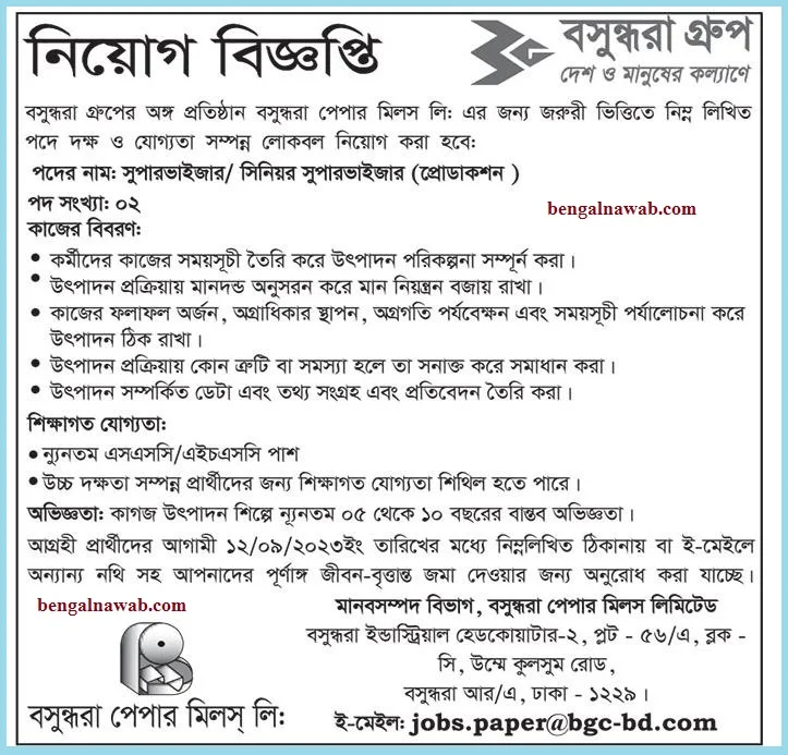 Bashundhara-Group-Job-Circular-2023, বসুন্ধরা-গ্রুপে-নিয়োগ-বিজ্ঞপ্তি-২০২৩