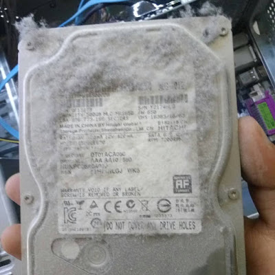 kirlenmiş bir harddisk