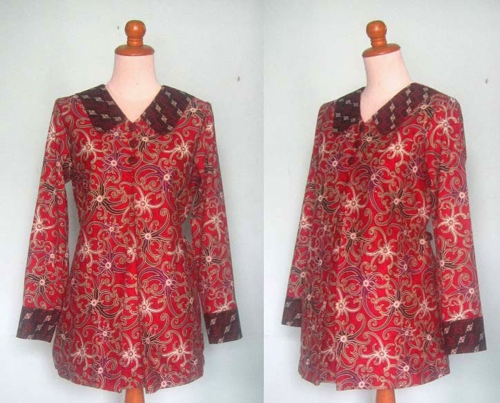 15 Model  Baju  Hamil  Batik  Kerja Muslim Terbaru