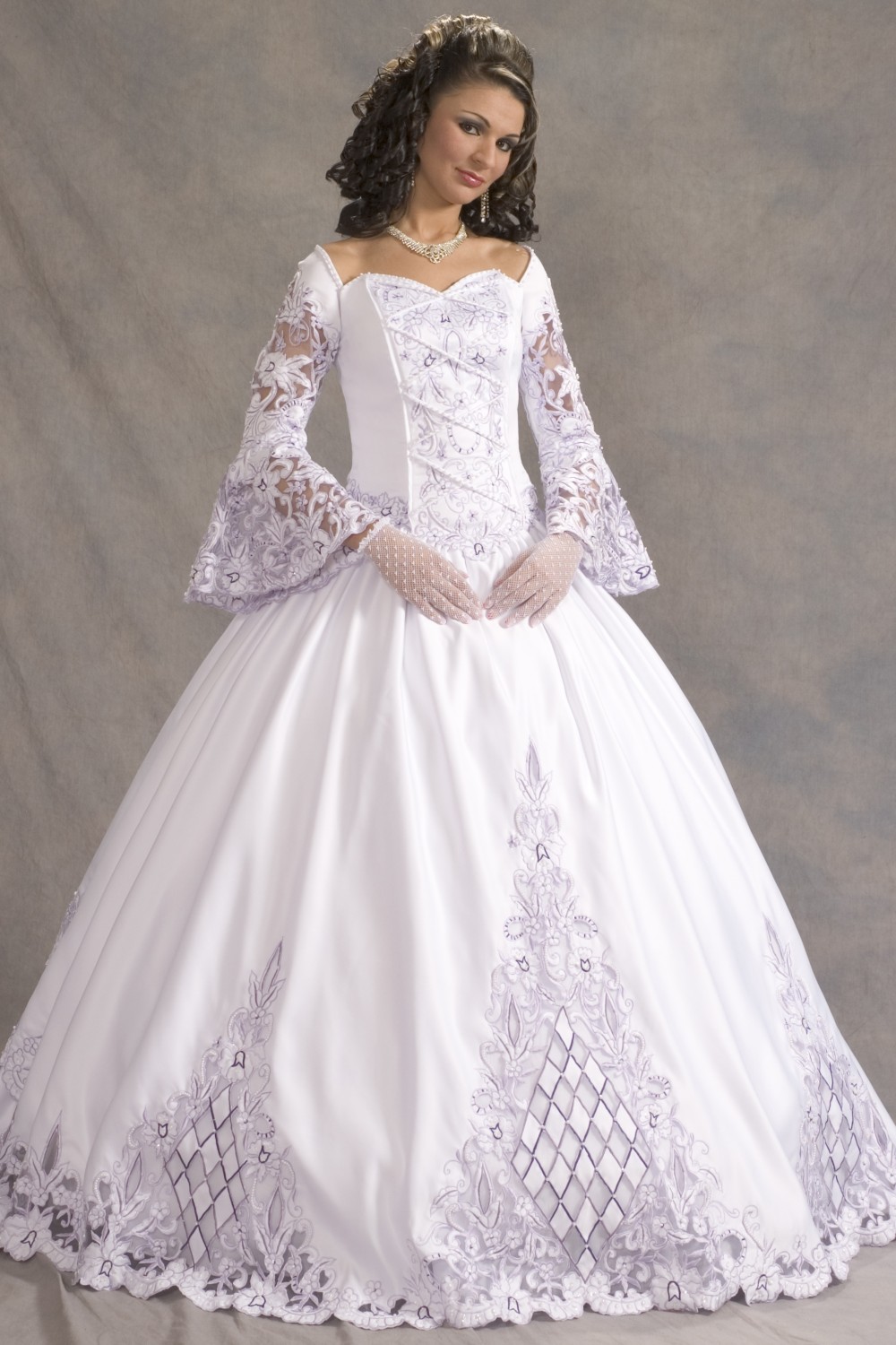 DressyBridal Long Sleeve  Wedding  Dresses  2013 2014