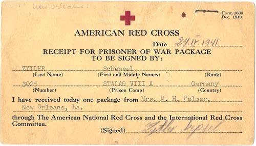 24 April 1941 worldwartwo.filminspector.com Red Cross receipt