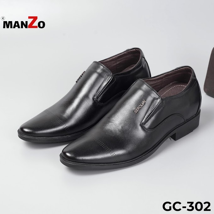 [DA BÒ NHẬP KHẨU] Giày tây nam tăng chiều cao 6cm hoàn toàn bí mật - Manzo GC 302