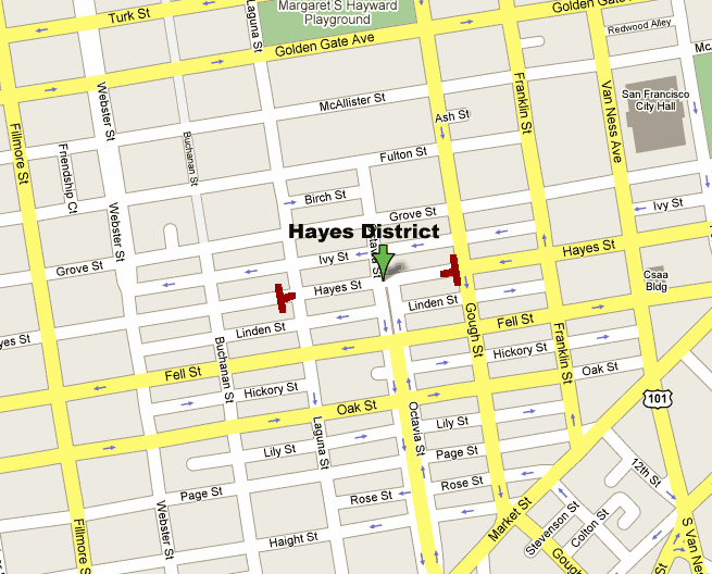 Hayes Street Map