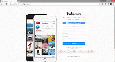 daftar akun instagram lewat google