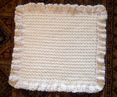 Purple Baby  Seat on Purple Ribbon Baby Blanket  Carseat Size