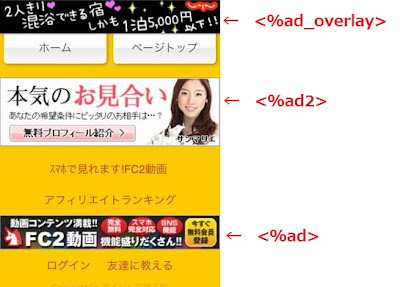 ＦＣ２ブログのスマートフォン広告