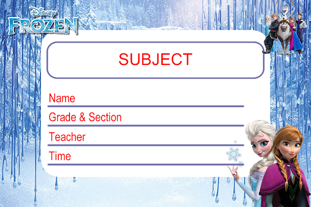 Editable Subject Label Frozen Character