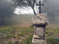 Creu amb escrit a l'arribada de Sant Martí Xic. Autor: Carlos Albacete