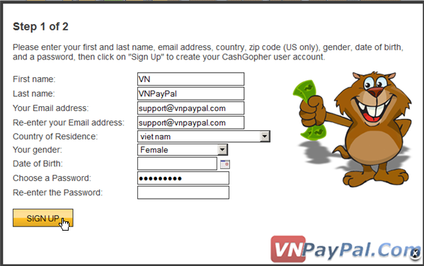 CashGopher - Kiếm Tiền Bằng Treo Máy Từ MyLot