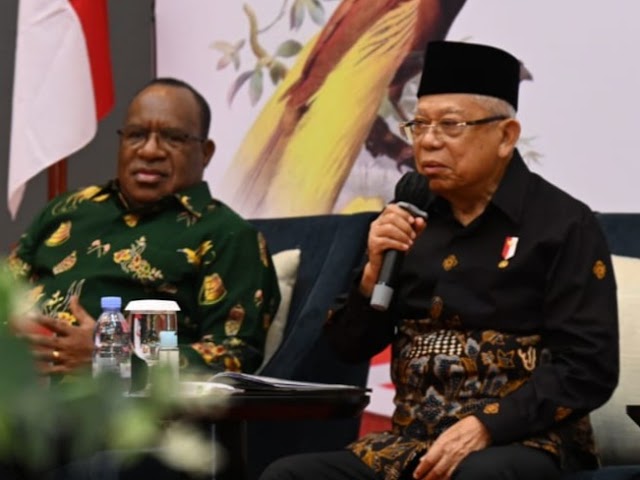 Dorong Percepatan Pembangunan di Papua, Ma'ruf Amin : "Semua Harus Kerja Keras dan Saling Menopang"