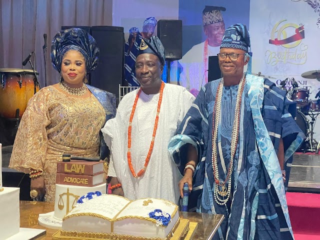 At The 60th Birthday Party Of Barrister Olatunji Onatoye In LAGOS