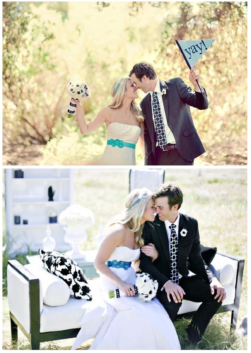 black and white wedding