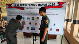 Deklarasi Damai Pemilu 2024, Danrem  083 Malang Ajak Seluruh Lapisan Masyarakat Situbondo Bekerjasama