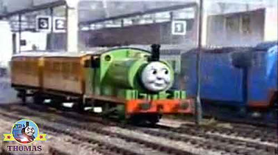 Sodor main Knapford station big Gordon express Thomas the tank engine and Percy the green engine