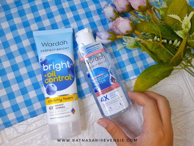 Review: Wardah Perfect Bright Bright + Tone Up Micellar Water & Bright + Oil Control Creamy Foam, Double Cleansing Untuk Kulit Berminyak