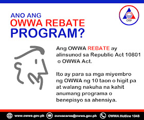 The much awaited rebate will soon be availed by overseas Filipino workers who had been working abroad for over 10 years or more.       Ads  Overseas Workers Welfare Administration (OWWA) Administrator Hans Leo Cacdac explains about the rebate that the OFWs can claim after working overseas for a minimum of ten years. In a radio program which can also be watched over the internet via FB live, he said that the much awaited rebate can now be availed by qualified OFWs.    What is OWWA Rebate Program?    Pursuant to Republic Act 10801 or the OWWA Act, a rebate is provided for the members who never availed any benefits from the agency and who are working overseas for a minimum of ten years.        The basis of the amount for the rebate was subjected to an intensive actuarial study by experts to determine the capability of the OWWA funds to enact the rebate without affecting other programs .     Based on the actuarial study, the amount of P1Billion is appropriated to fund the rebate where over 556,000 beneficiaries are expected to claim based on the December 2017 cut-off.    For the next batch of rebate beneficiaries, OWWA had appropriated P2 Billion.    Who are eligible to claim the rebate?     - OFWs who had been a member of OWWA for ten years or more.    -Those who already paid  five OWWA membership contribution.    -OFW who never availed any OWWA programs and benefits.      How much rebates can a qualified member avail?     Qualified members can get P941.25 up to P13,177.50 depending on the amount of the contribution and based on the table of computation above.     Administrator Hans Leo Cacdac clarified that the rebate is not a refund nor a cashback.        {INSERT 2-3 PARAGRAPHS OR 3 IMAGES HERE FOR HOUSE OR PHOTO BLOG}  Ads    Sponsored Links      In section 54 of the OWWA Act , it is stated  as a recognition of the contribution of the  long time members.    Qualified claimants may visit any OWWA regional office and bring one valid government issued ID. for OFWs abroad, they may send an authorized representative or they may log-in to the soon to be active OWWA Rebate portal.  For deceased members, the family may claim the benefit on their behalf. They only need to bring the deceased members death certificate.    Administrator Cacdac said that though the amount of the rebate is small, it is still a blessing for the member who had been working for their family considering the hardships of working abroad.