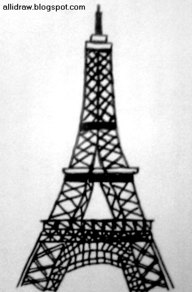 Eiffel Tower Painting - My Sketchbook | allidraw | Sketches by Maninder