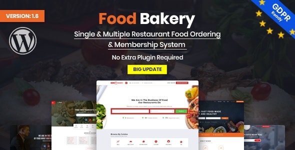 FoodBakery v2.1 – Food Delivery Restaurant Directory WordPress Theme