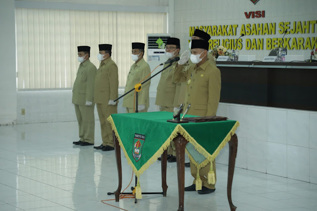 Bupati Asahan Melantik Pejabat Administrator dan Pengawas di Lingkungan Pemkab Asahan