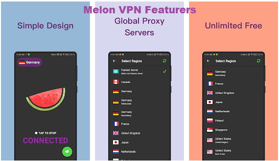 melon vpn for pc features