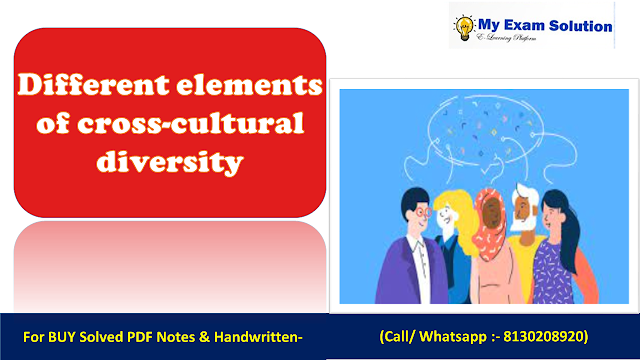 What are the different elements of cross-cultural diversity