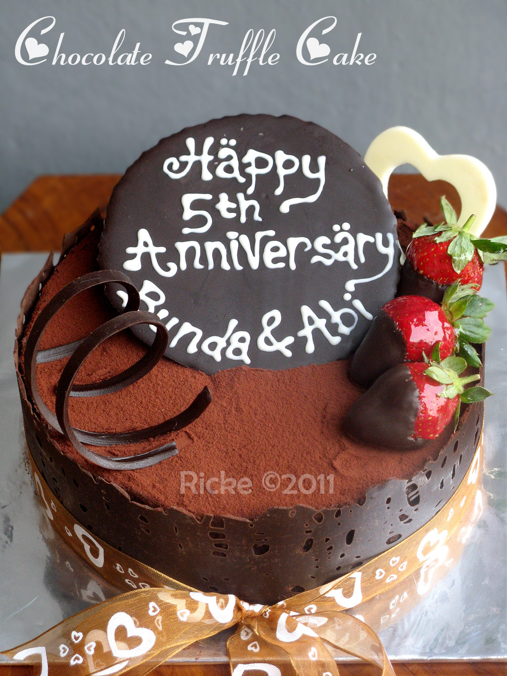 Just My Ordinary Kitchen MY 5th ANNIVERSARY CAKE CHOCOLATE