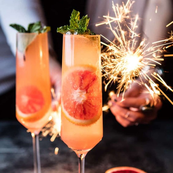 Blood Orange Champagne Mule #NewYear #Cocktails