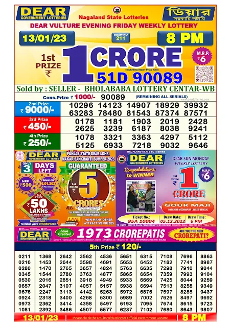 nagaland-lottery-result-13-01-2023-dear-vulture-evening-friday-today-8-pm