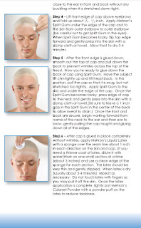 Free Bald Cap Application Instructions from Mehron Makeup for Halloween