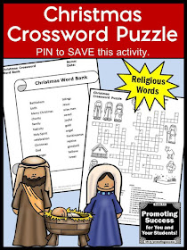  Christmas crossword puzzle for kids