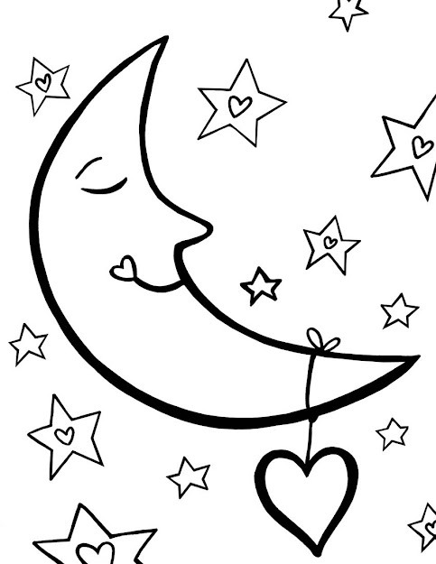 Lua Estrela  Source  Ducharse Dibujo On Coloring Pages  Printable Mosaic