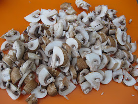 chopped portebello mushrooms
