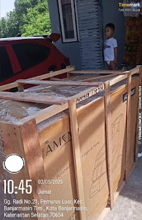 Pengiriman kursi dari Makassar ke Banjarmasin tiba 2 mei 2025