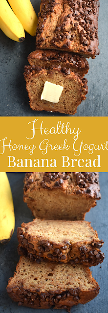 Healthy Honey Greek Yogurt Banana Bread