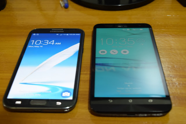 Samsung Note 2 and Asus Zenfone 2 Laser