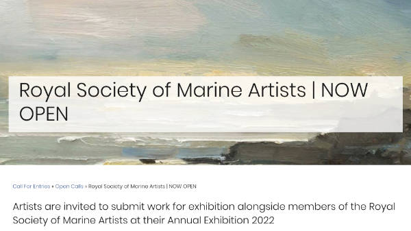 Royal Society Marine Artists Call for Entries 2022