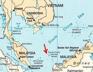 Peta Laut Cina Selatan yang Menjadi Konfik antara China dan Sebagian Negara-Negara Asia Tenggara