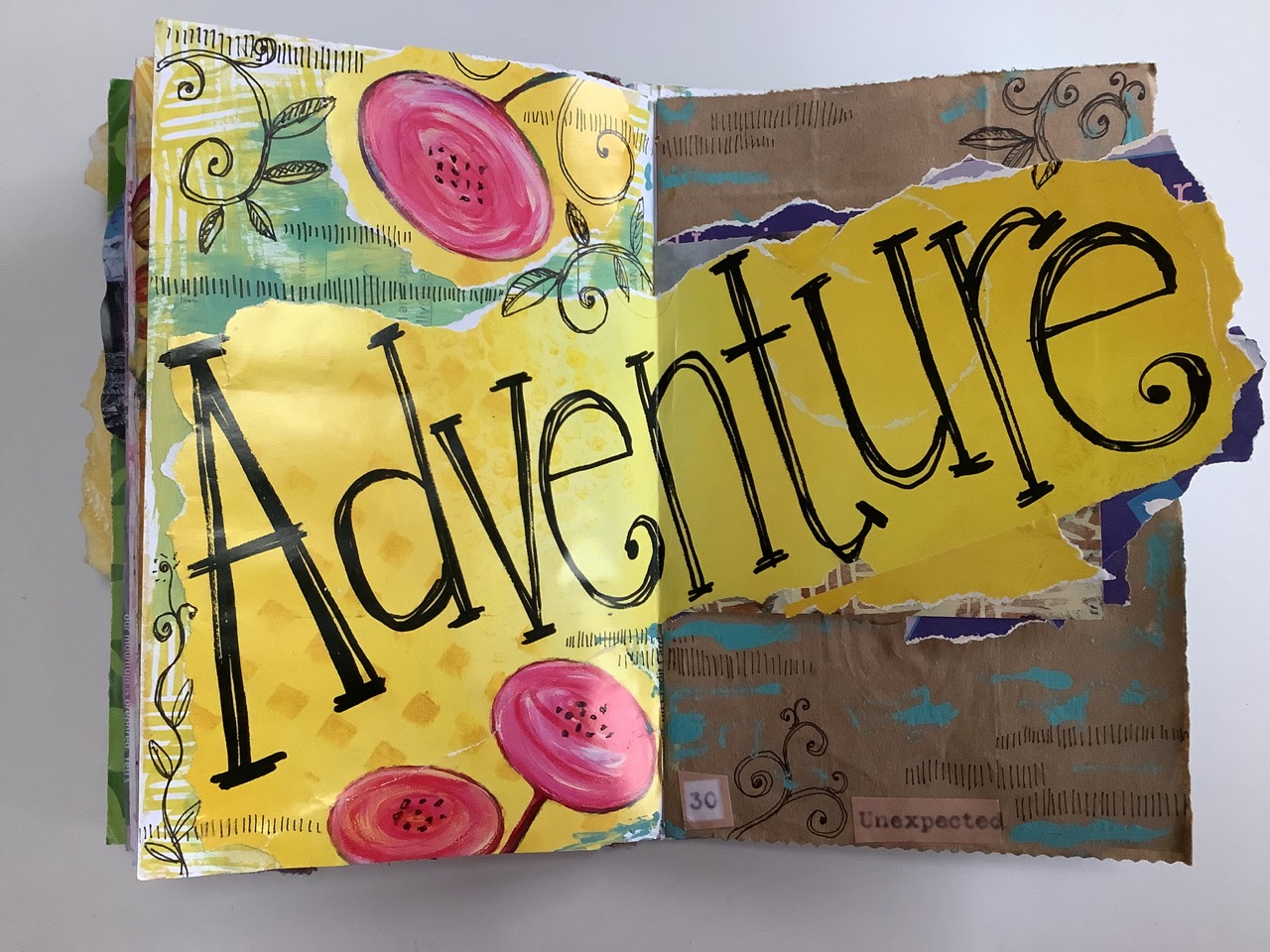 Fiber Antics by Veronica: Art journaling the month with Junk Journal January
