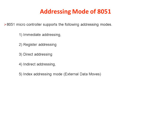 8051 Addressing Modes | Addressing modes of 8051 Microcontroller