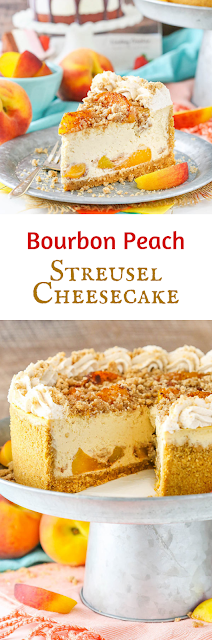 Bourbon Peach Streusel Cheesecake