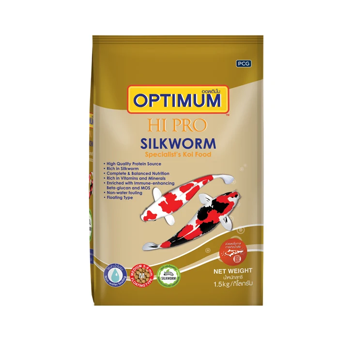 อาหารปลาคาร์ฟ Optimum HiPro Silkworm สูตรโปรตีนสูงจากหนอนไหม