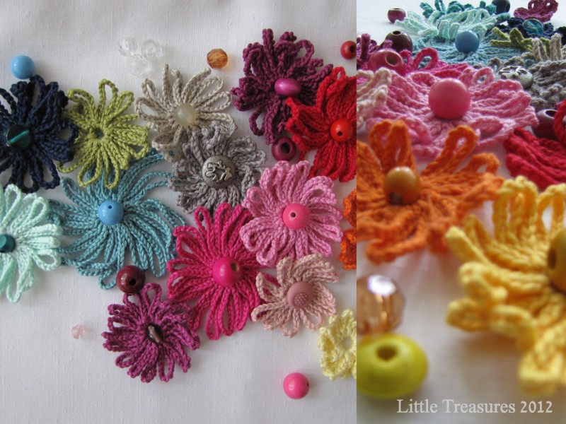 Little Treasures: PDF pattern for Crocheted flowers in the shop