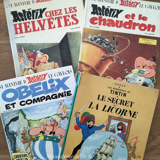 Astérix chez les Helvètes - Astérix et le chaudron - Obélix et compagnie - Tintin Le secret de la licorne
