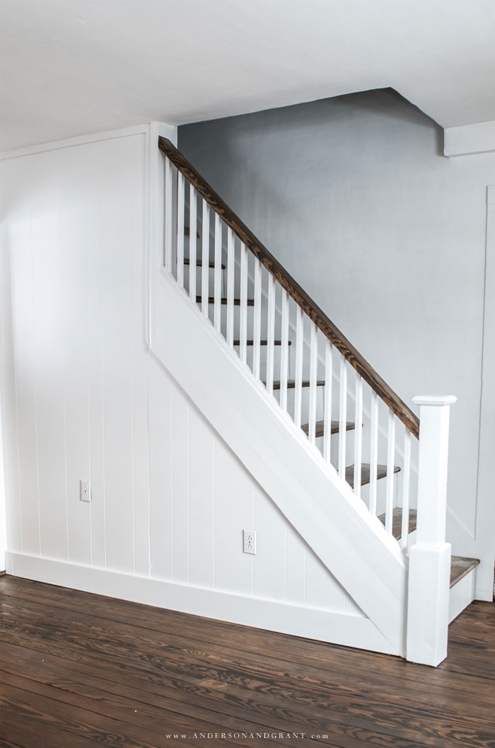 White painted stairway