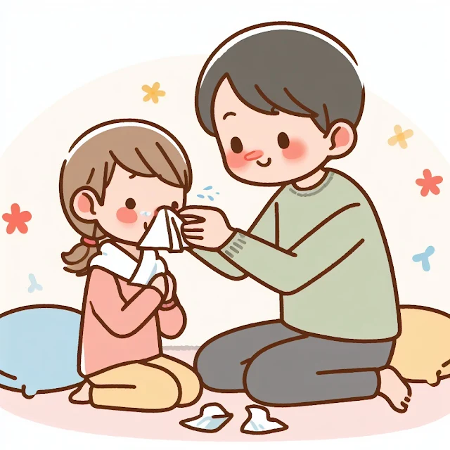 teach a child to blow nose