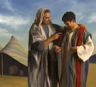 José y su padre con la túnica de colores
