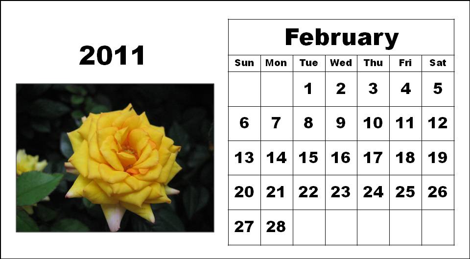 2011 calendar february. Feb 2011 Calendar.