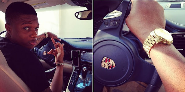 wizkid new porsche car