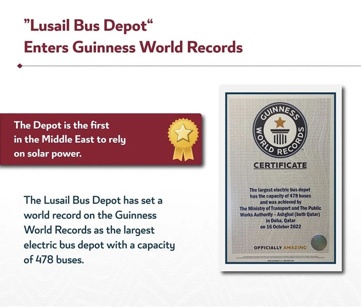 Lusail Bus Depot Qatar Records Guinness